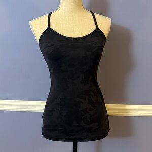 Lululemon Women's Black Camouflage Tank Top